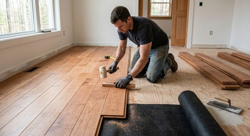 Cherry Floor Installation in Great Falls, VA