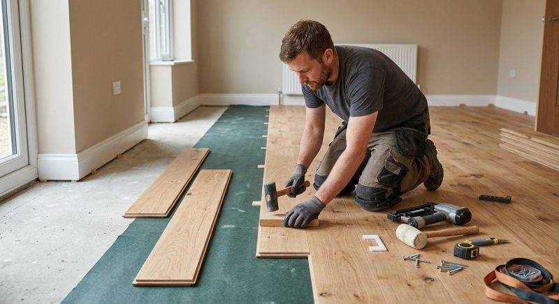 Dark Wood Floor Installation in Ashburn, VA