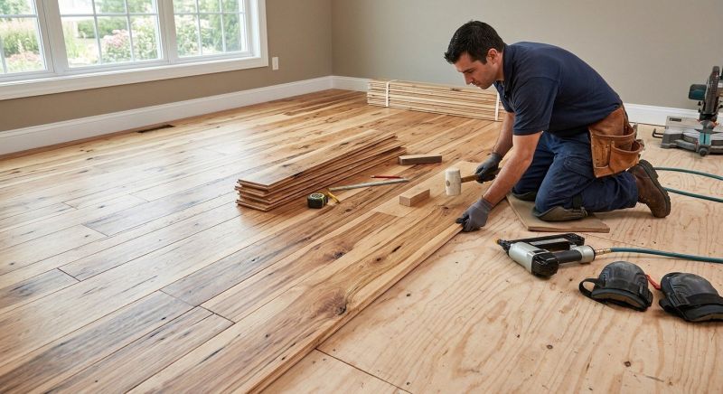 Hickory Floor Installation in Ashburn, VA