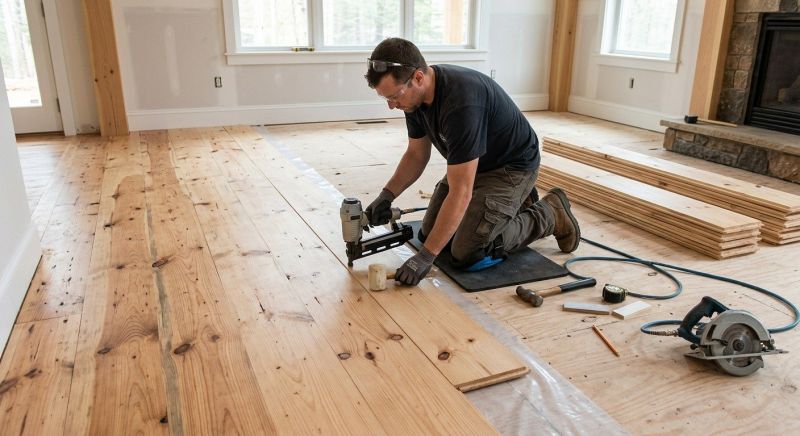 Pine Floor Installation in Ashburn, VA