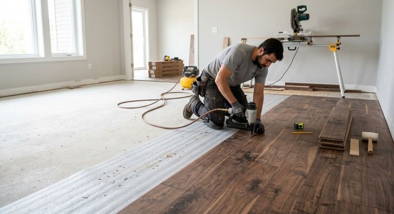Walnut Flooring Installation in Ashburn, VA